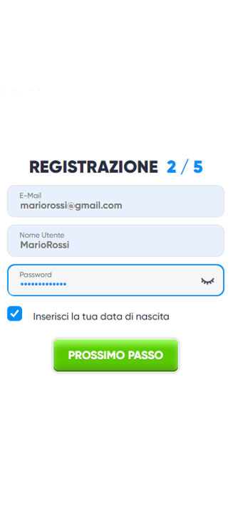 Processo di registrazione di Cazimbo su smartphone Processo di registrazione di Cazimbo su smartphone